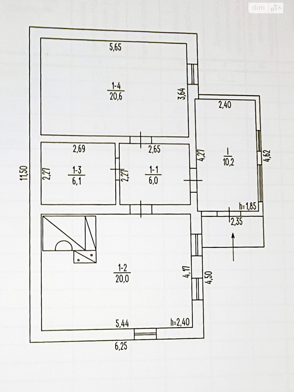 одноповерховий будинок з верандою, 62.9 кв. м, глинобитный. Продаж у Дмитрушках фото 1