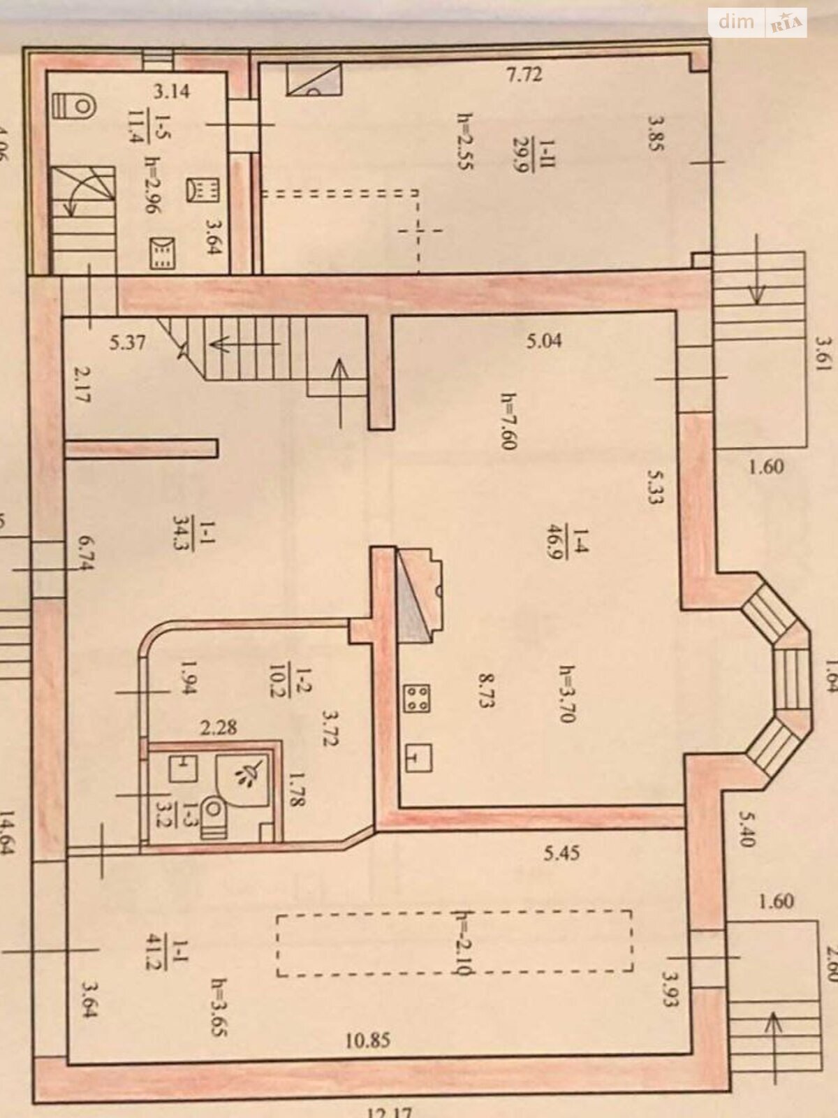 двоповерховий будинок з гаражем, 300 кв. м, монолітно-каркасний. Продаж в Дніпрі, район 12 квартал фото 1