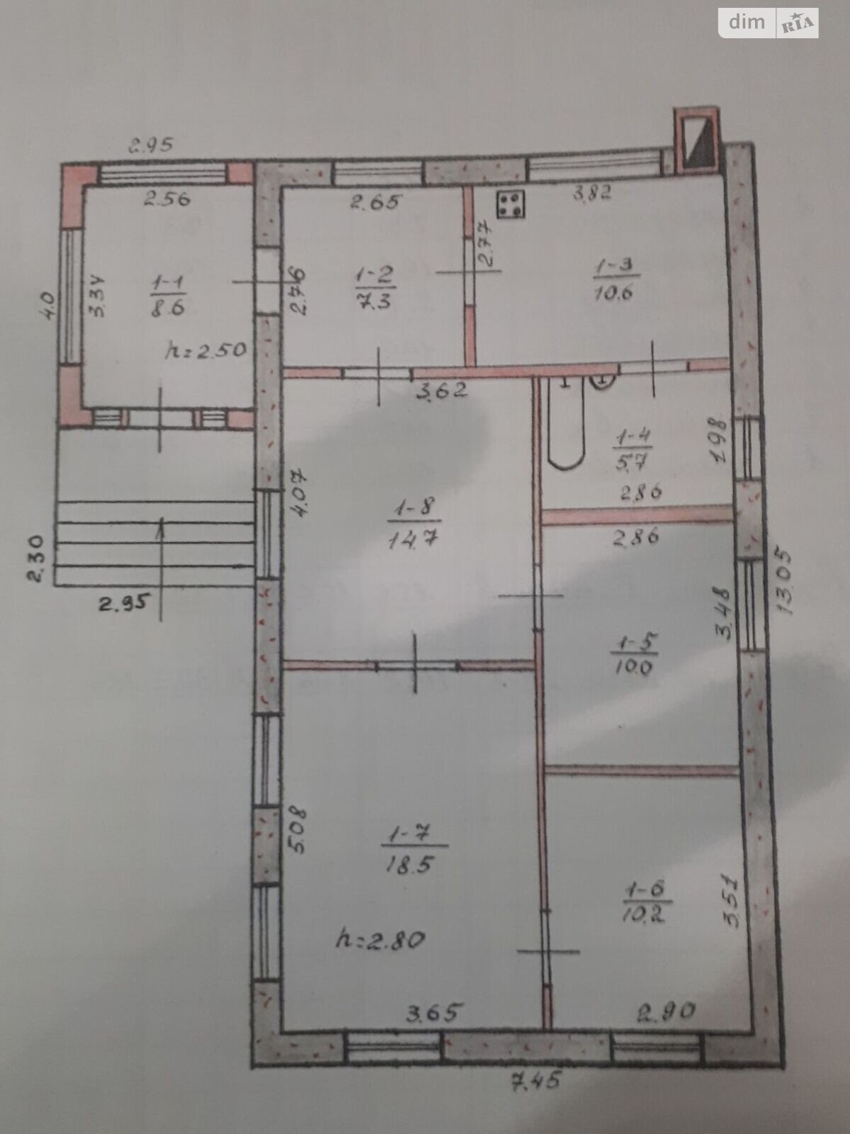 одноповерховий будинок, 85 кв. м, цегла. Продаж в Дніпрі, район Березанівка фото 1