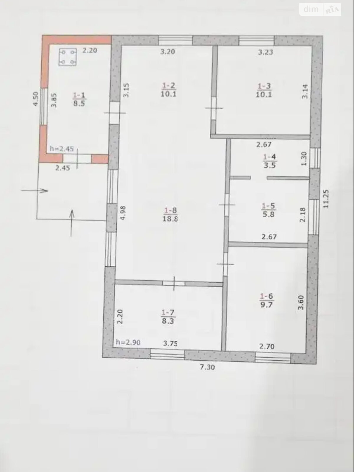 одноэтажный дом, 75 кв. м, шлакоблок. Продажа в Днепре район Чапли фото 1