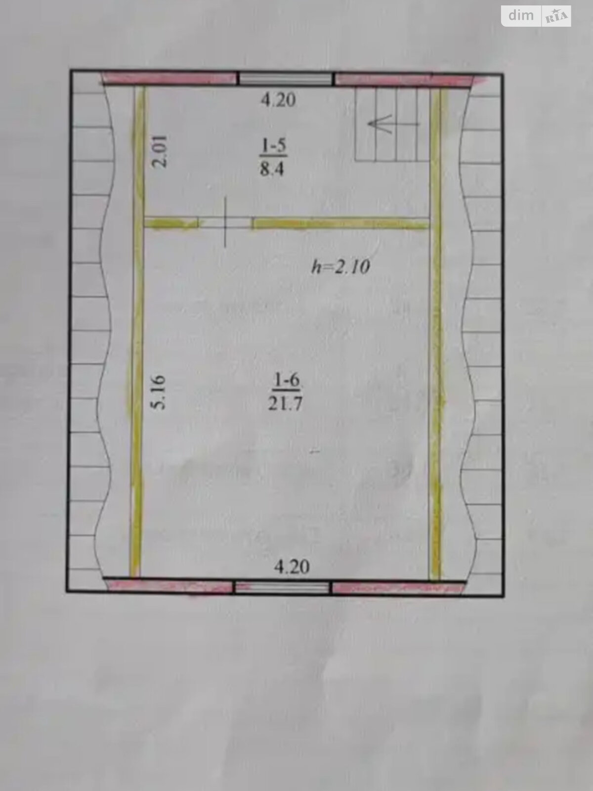 двухэтажный дом, 65 кв. м, кирпич. Продажа в Днепре район Чапли фото 1