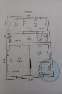 одноэтажный дом с отоплением, 74.3 кв. м, шлакобетон. Продажа в Днепре район Диевка-1 фото 2