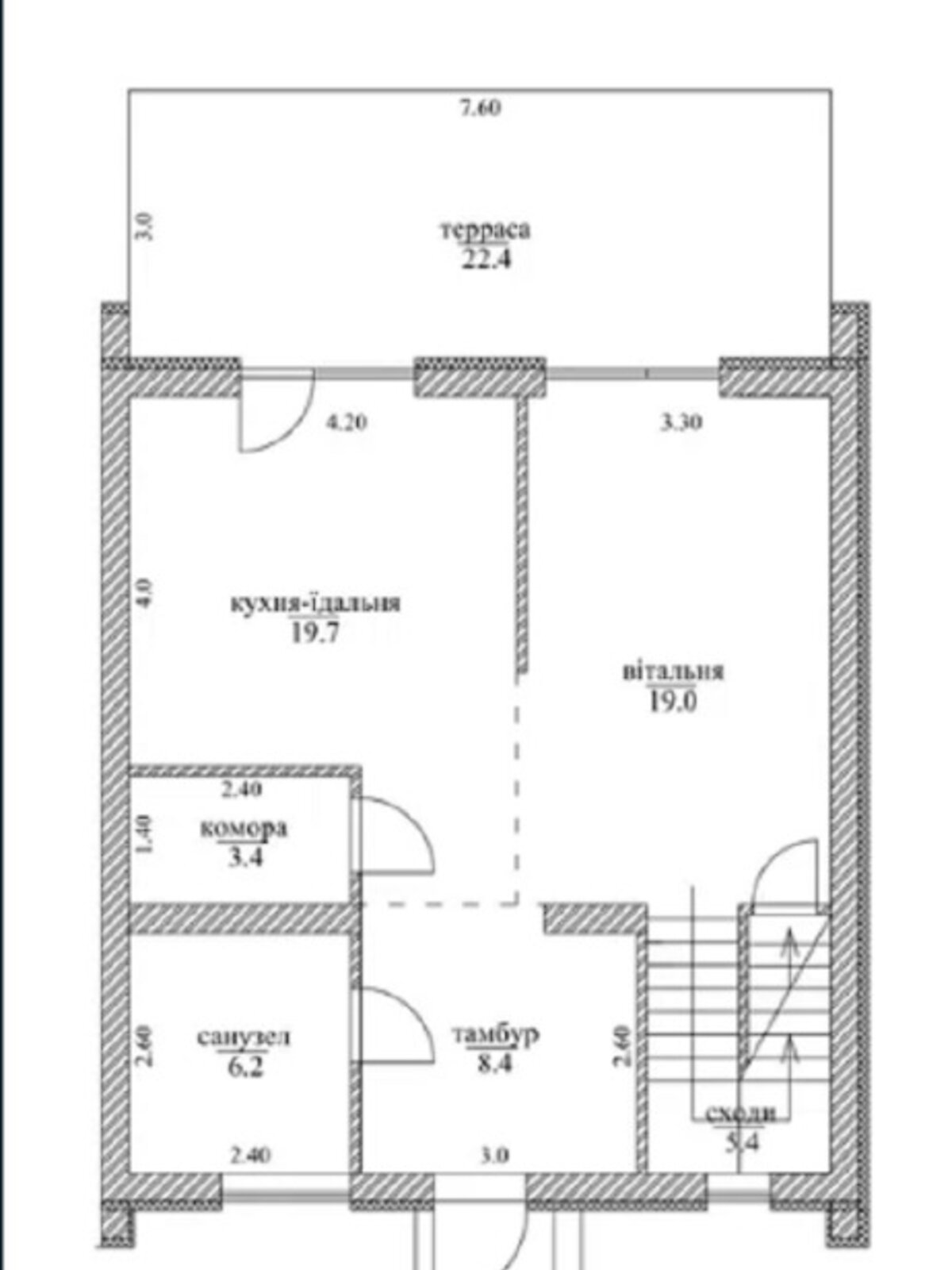 двухэтажный дом без мебели, 135 кв. м, пеноблок. Продажа в Днепре район Гагарина фото 1