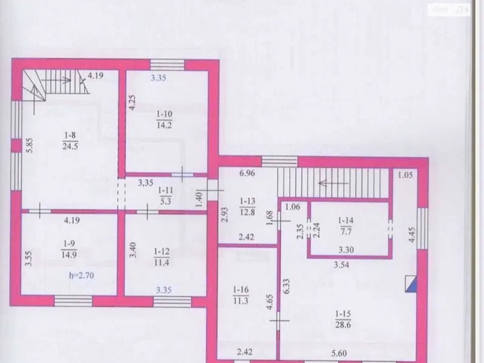 двухэтажный дом с мансардой, 370 кв. м, кирпич. Продажа в Днепре район Гагарина фото 1