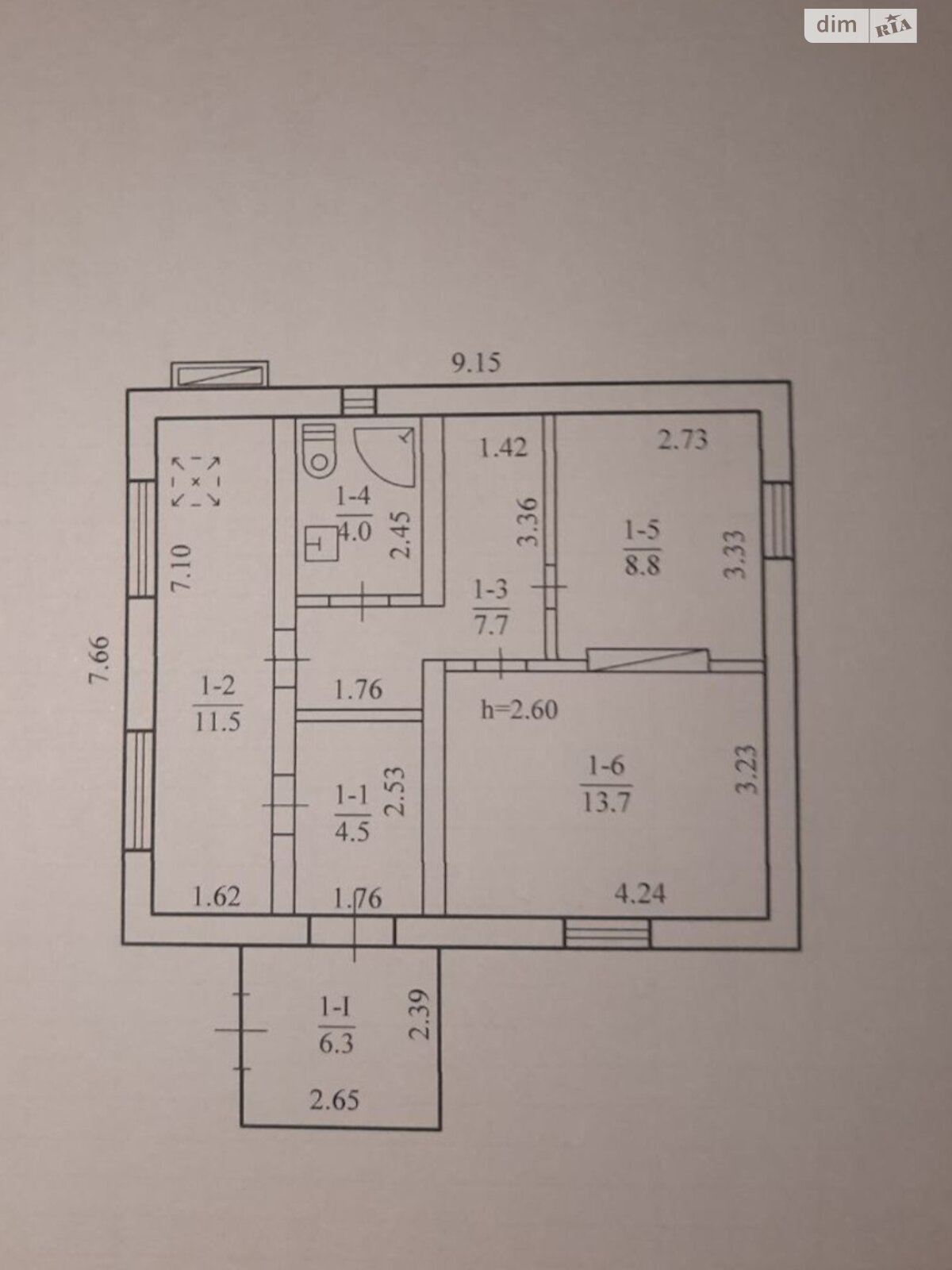 одноповерховий будинок з опаленням, 57 кв. м, цегла. Продаж в Дніпрі, район Діївка-1 фото 1