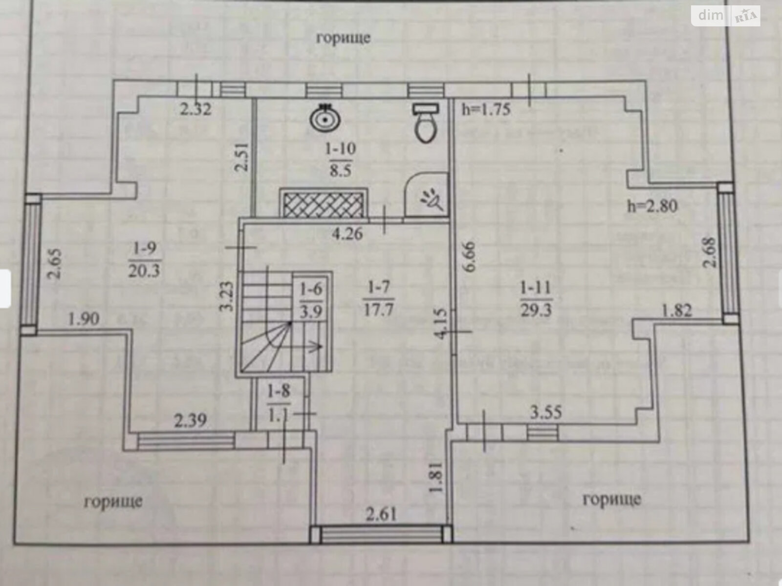 двухэтажный дом с отоплением, 181 кв. м, кирпич. Продажа в Днепре фото 1