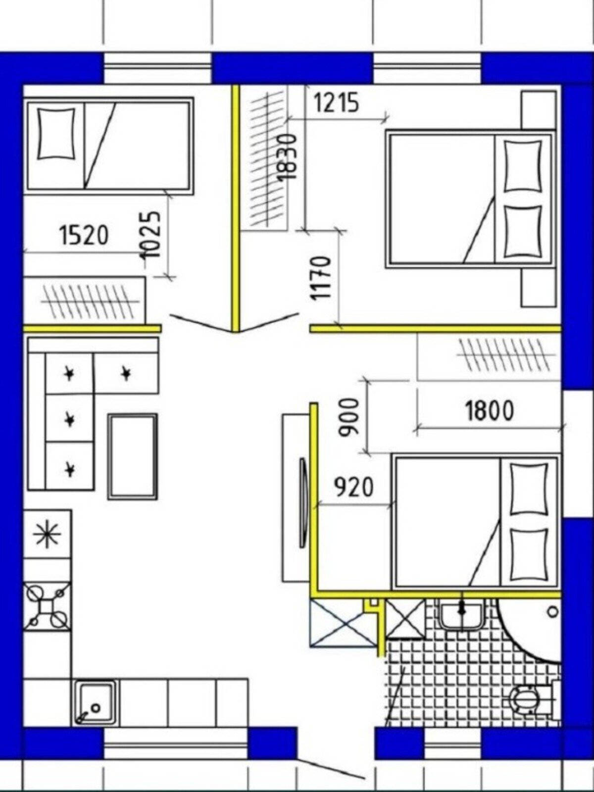 одноповерховий будинок, 66 кв. м, газобетон. Продаж у Підгородне фото 1