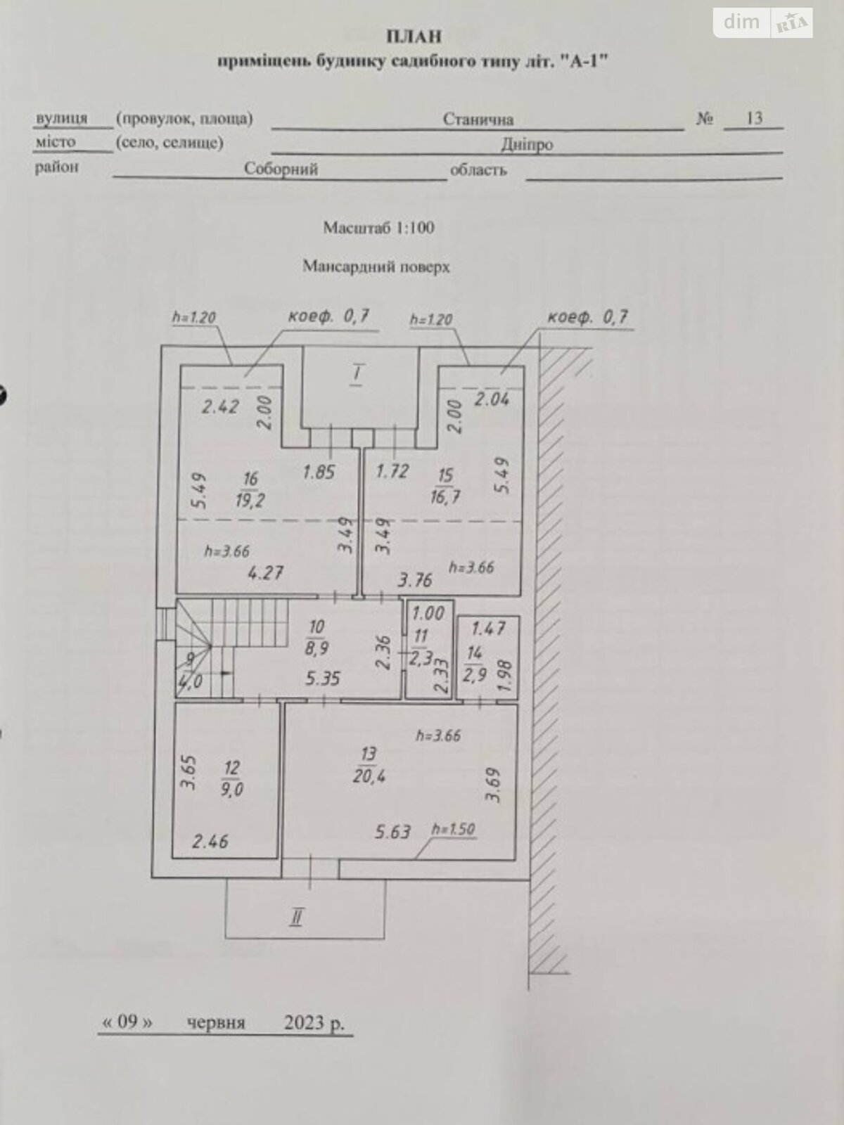 двухэтажный дом с балконом, 174.6 кв. м, кирпич. Продажа в Днепре район Соборный фото 1