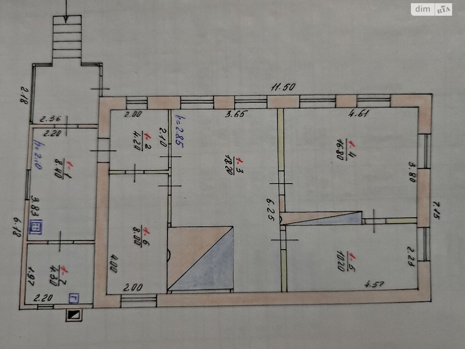 одноповерховий будинок веранда, 70.1 кв. м, цегла. Продаж у Добраничівці фото 1