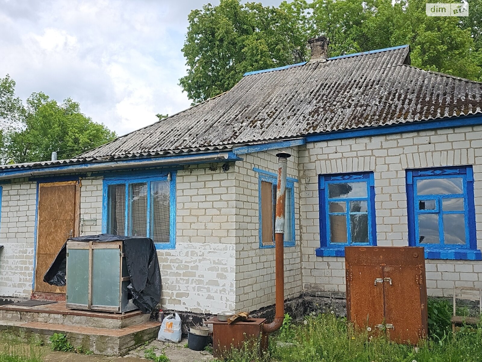 одноэтажный дом с верандой, 76 кв. м, дерево и кирпич. Продажа в Ерковцы фото 1 одноэтажный дом с верандой, 76 кв. м, дерево и кирпич. Продажа в Ерковцы фото 1