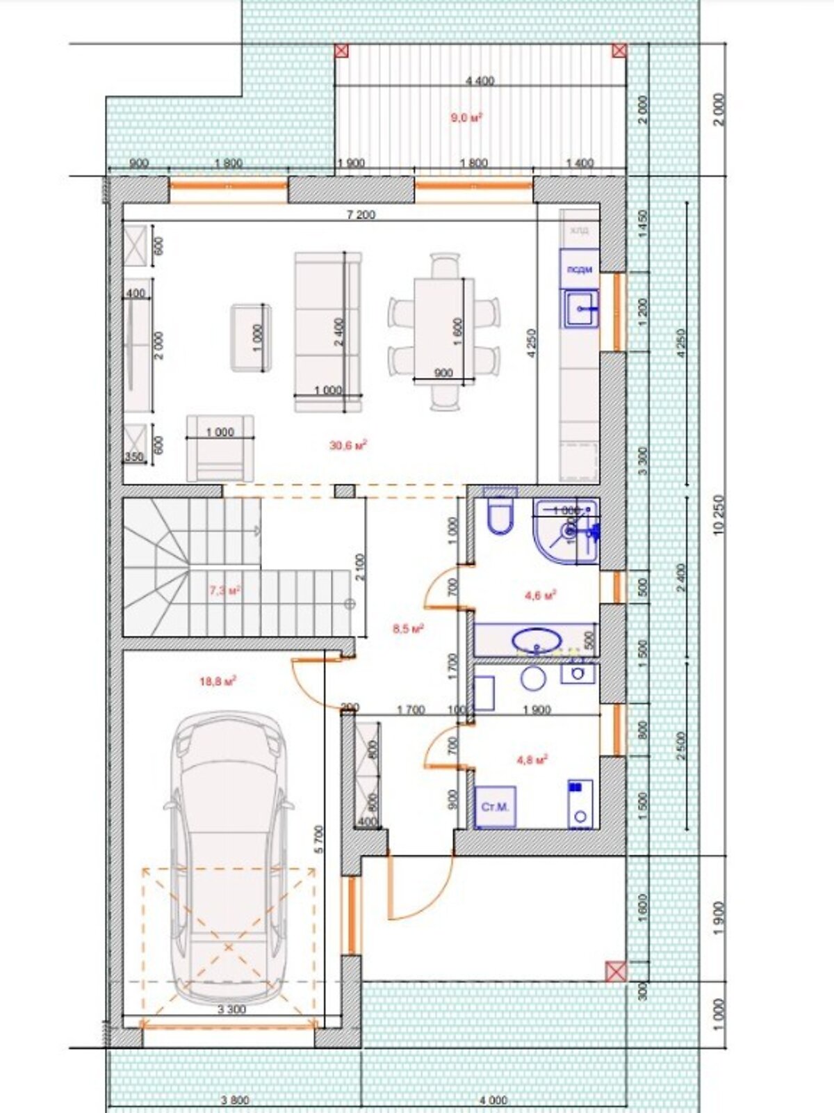 двухэтажный дом, 147 кв. м, газобетон. Продажа в Фонтанке фото 1 двухэтажный дом, 147 кв. м, газобетон. Продажа в Фонтанке фото 1