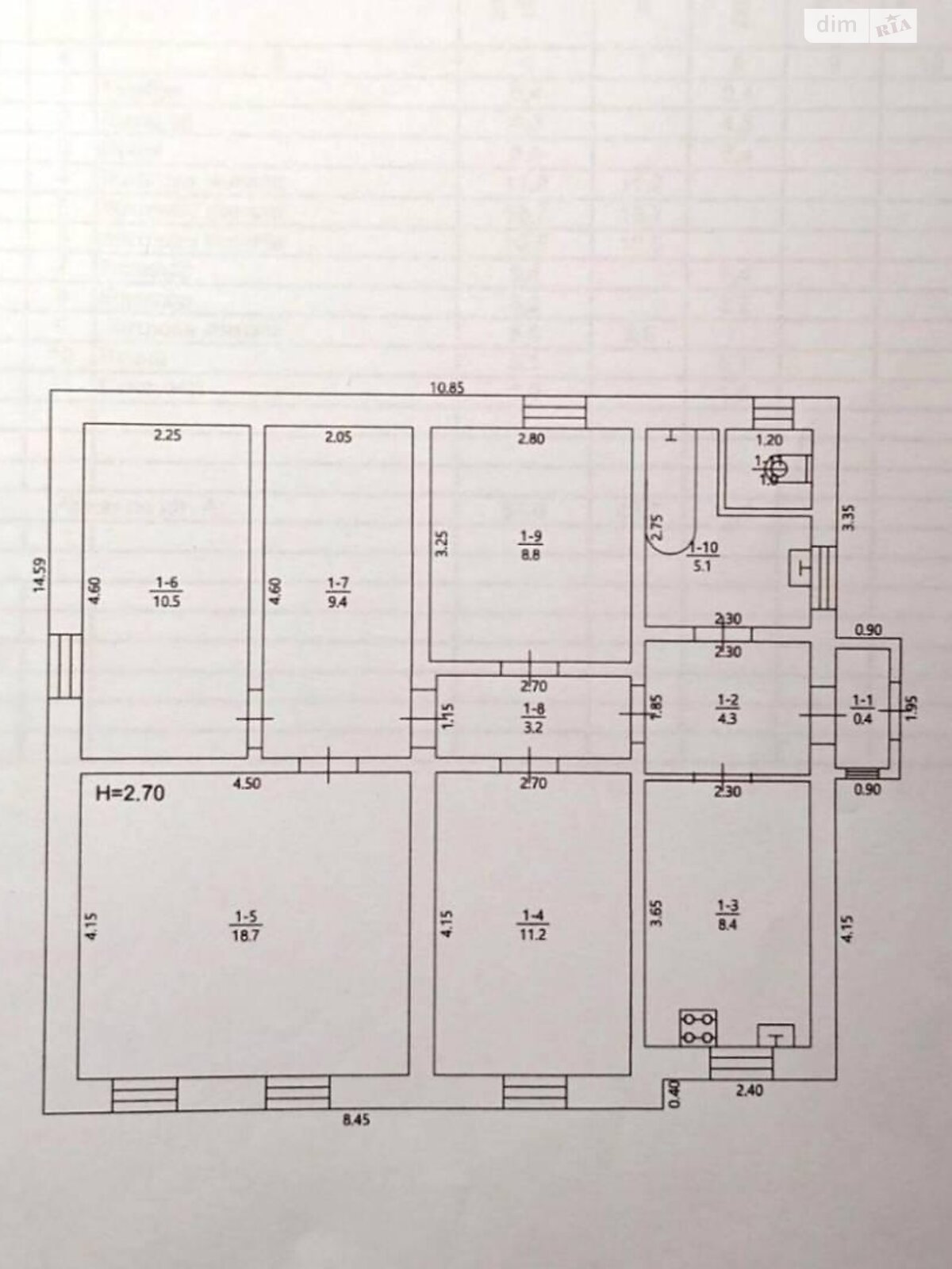 одноэтажный дом, 81 кв. м, кирпич. Продажа в Фонтанке фото 1