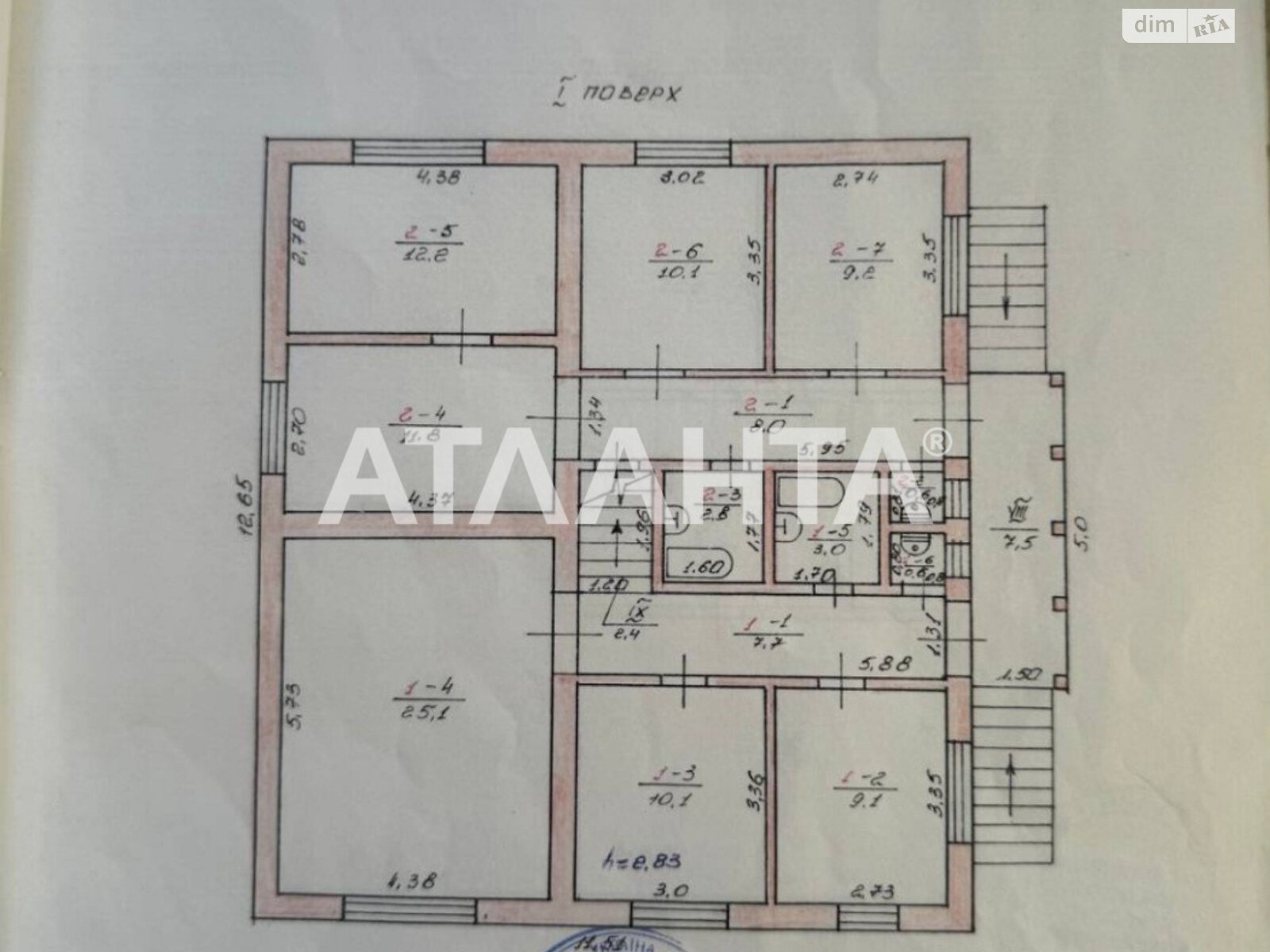 двоповерховий будинок, 360 кв. м, ракушечник (ракушняк). Продаж у Фонтанці фото 1 двоповерховий будинок, 360 кв. м, ракушечник (ракушняк). Продаж у Фонтанці фото 1