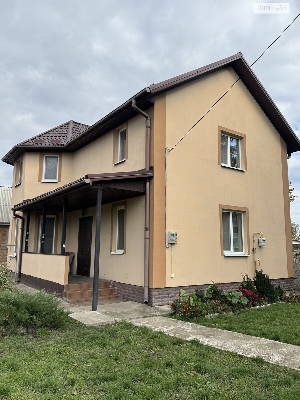 двухэтажный дом беседка, 107.5 кв. м, газобетон. Продажа в Гавришовке фото 1