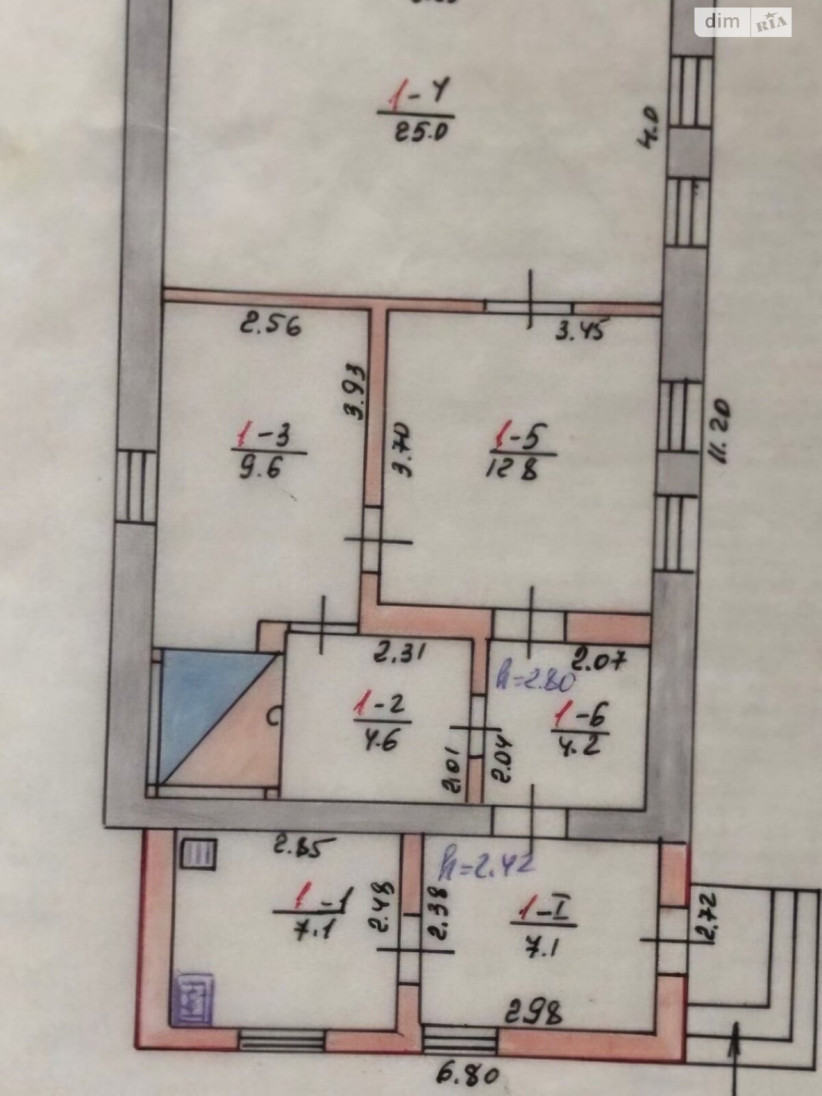 одноповерховий будинок, 70.4 кв. м, цегла. Продаж у Гнідині фото 1 одноповерховий будинок, 70.4 кв. м, цегла. Продаж у Гнідині фото 1
