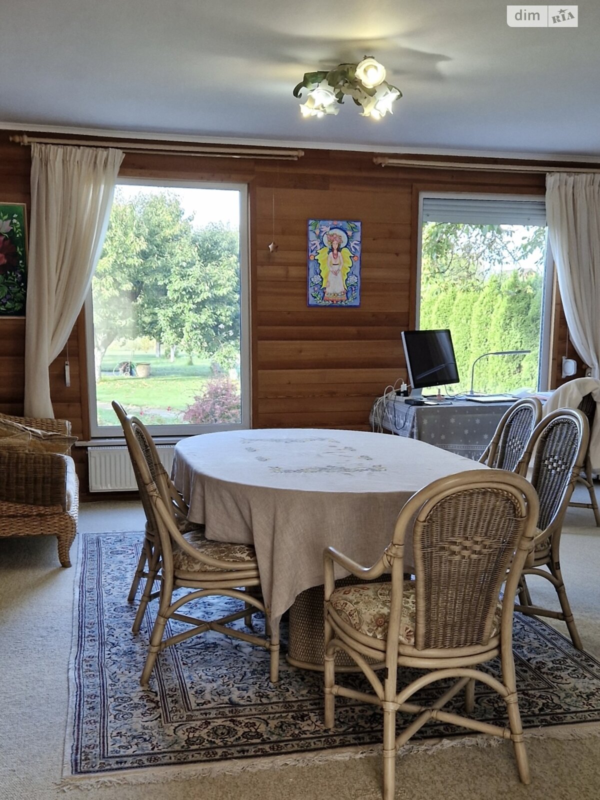 двухэтажный дом с балконом, 200 кв. м, брус. Продажа в Гнедине фото 1
