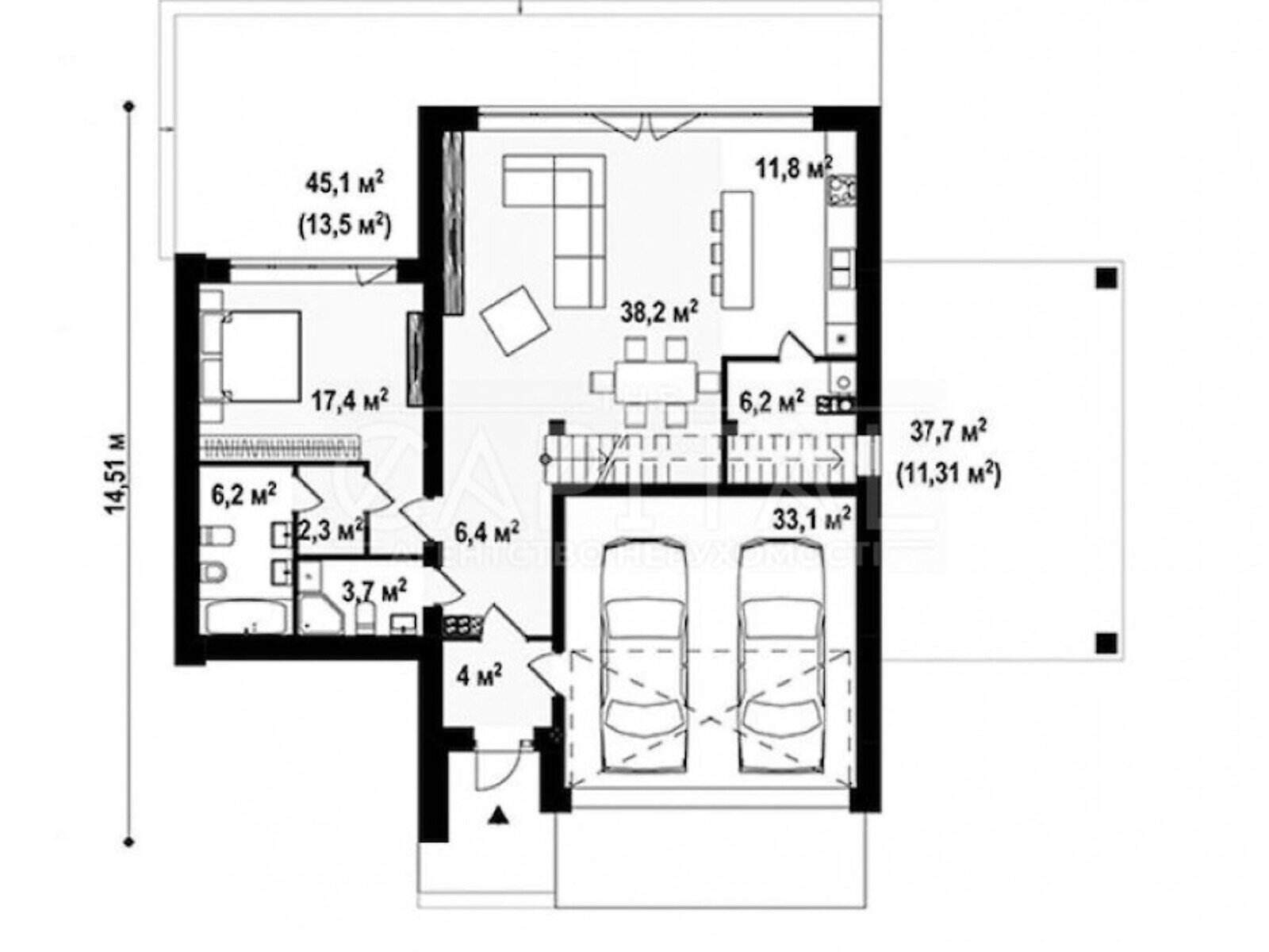 двухэтажный дом, 220 кв. м, кирпич. Продажа в Гнедине фото 1 двухэтажный дом, 220 кв. м, кирпич. Продажа в Гнедине фото 1