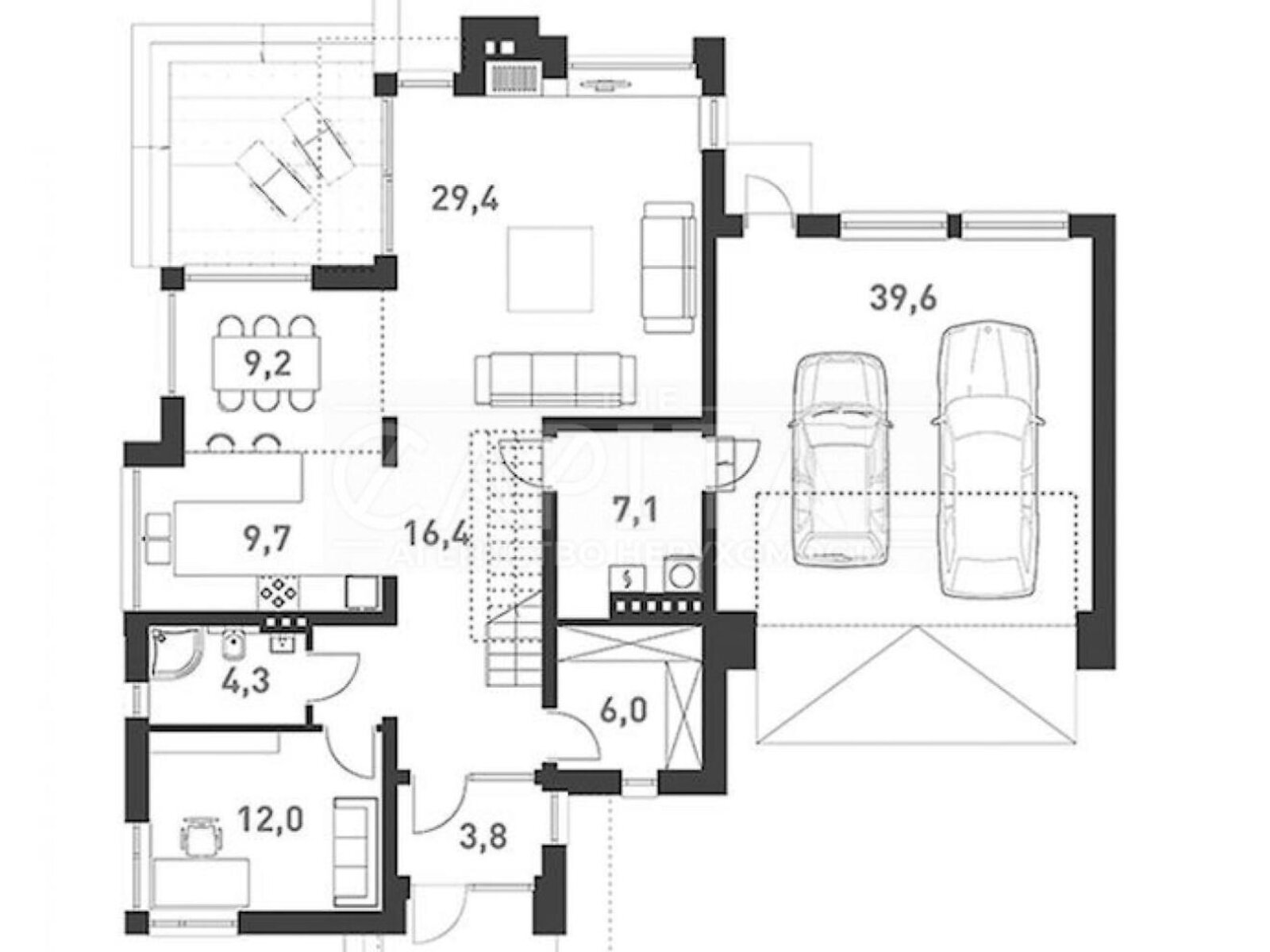 двухэтажный дом, 226 кв. м, кирпич. Продажа в Гнедине фото 1