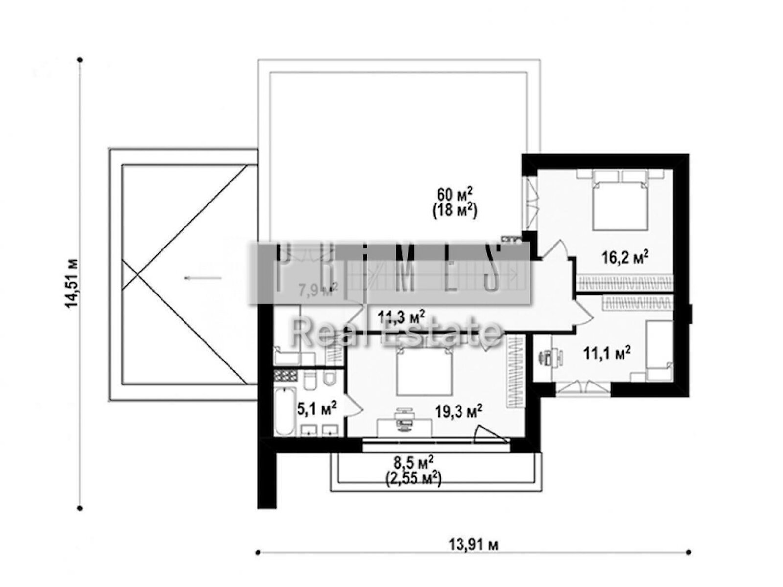 двухэтажный дом, 220 кв. м, кирпич. Продажа в Гнедине фото 1