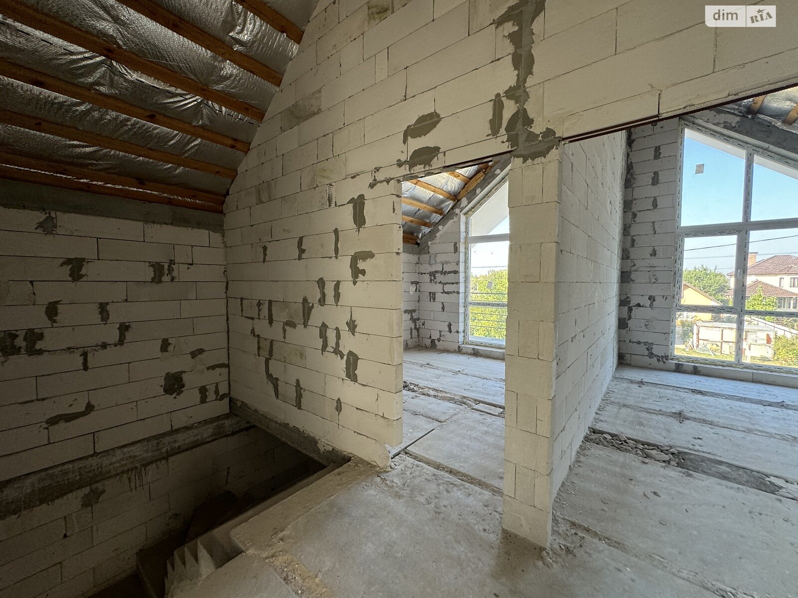 двоповерховий будинок з балконом, 140 кв. м, газобетон. Продаж у Гореничах фото 1