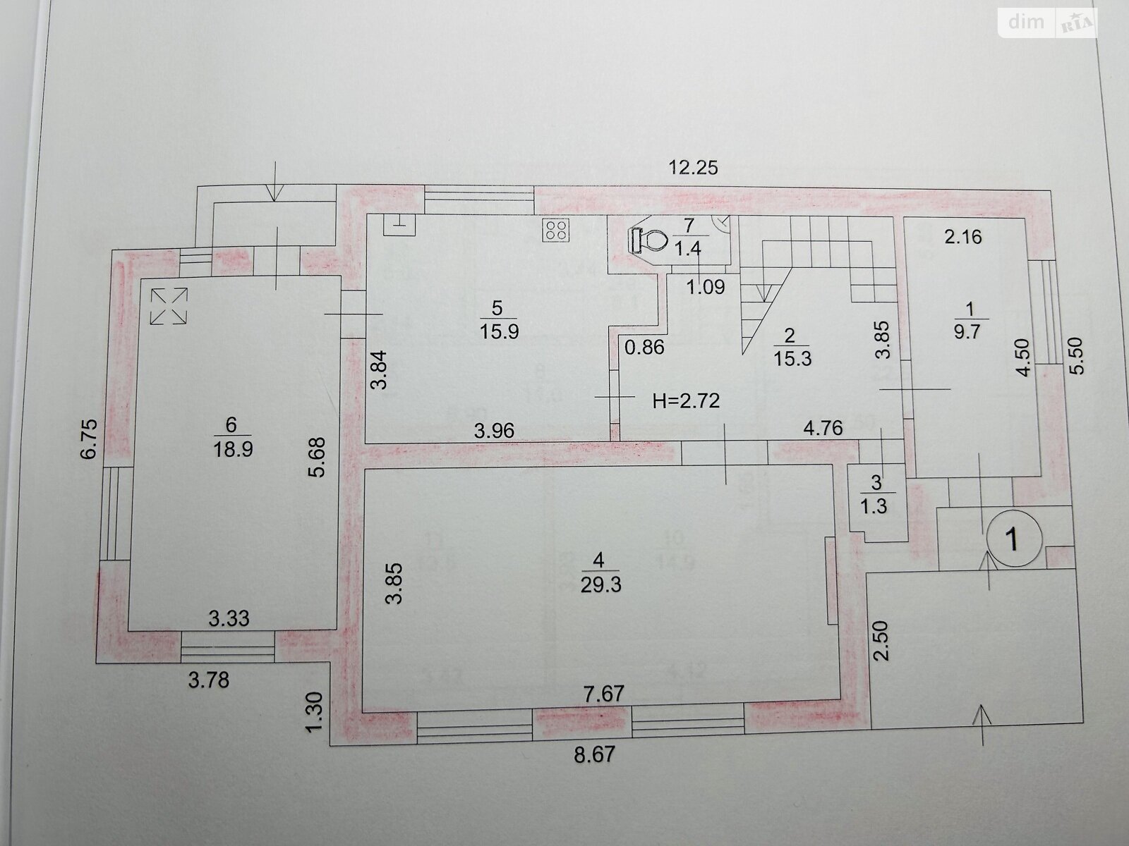 двоповерховий будинок з ремонтом, 185 кв. м, цегла. Продаж у Гребінках фото 1