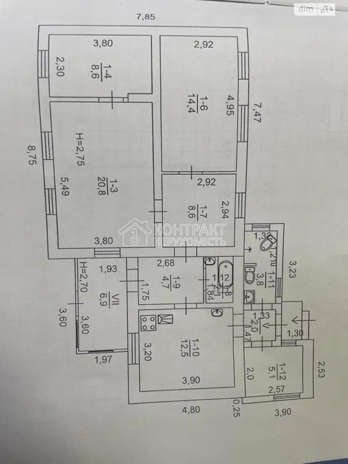 одноэтажный дом, 90 кв. м, кирпич. Продажа в Харькове район Основа фото 1