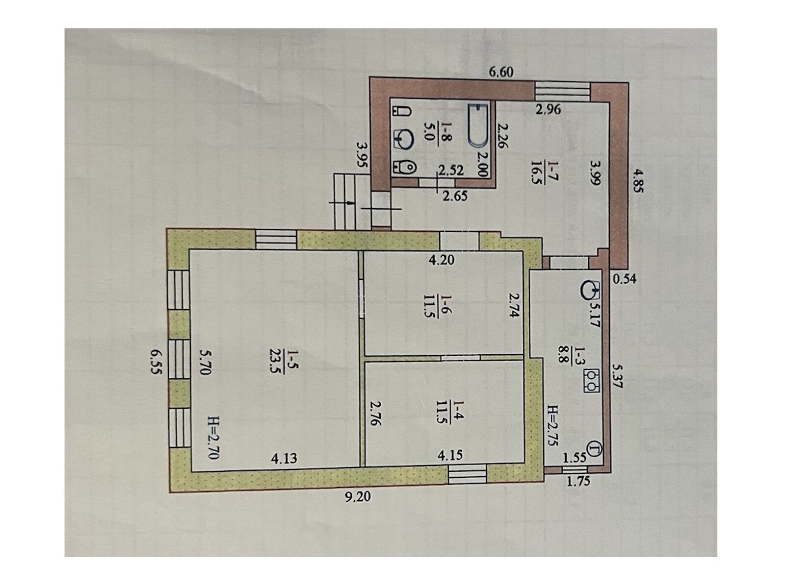 одноэтажный дом с гаражом, 77 кв. м, кирпич. Продажа в Харькове район Залютино фото 1