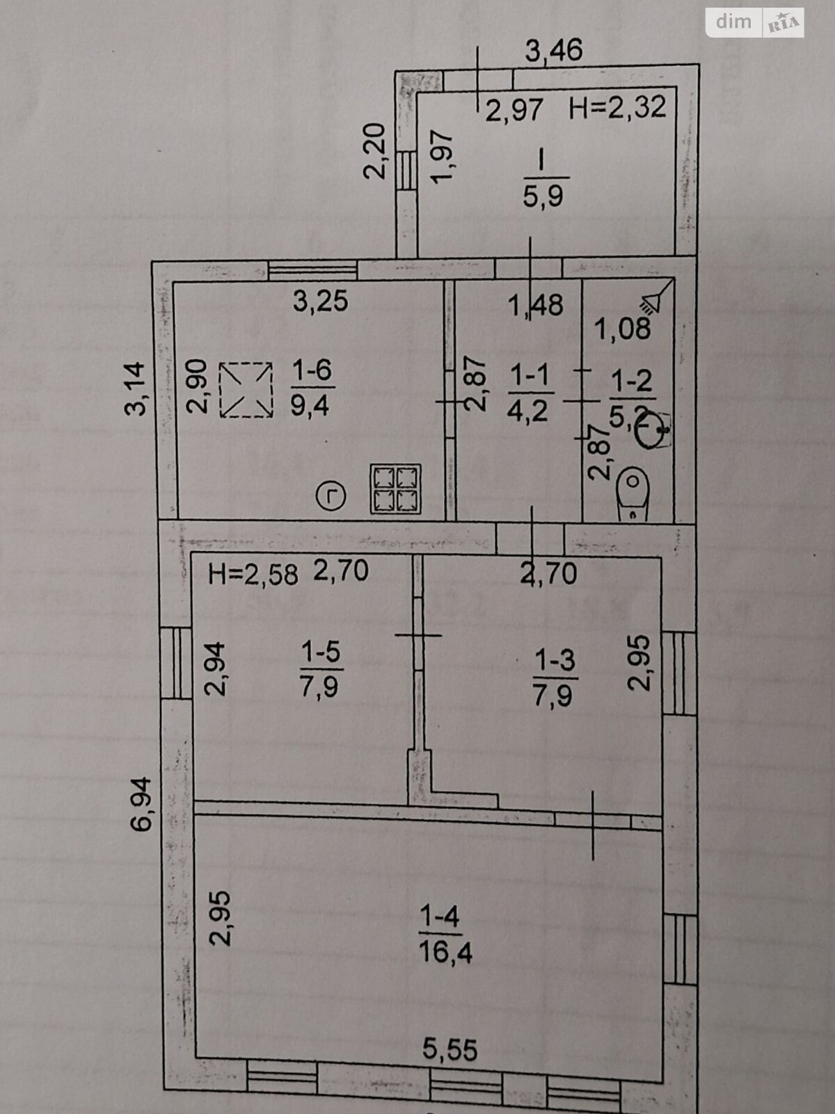 одноэтажный дом с мебелью, 56.9 кв. м, кирпич. Продажа в Харькове фото 1 одноэтажный дом с мебелью, 56.9 кв. м, кирпич. Продажа в Харькове фото 1