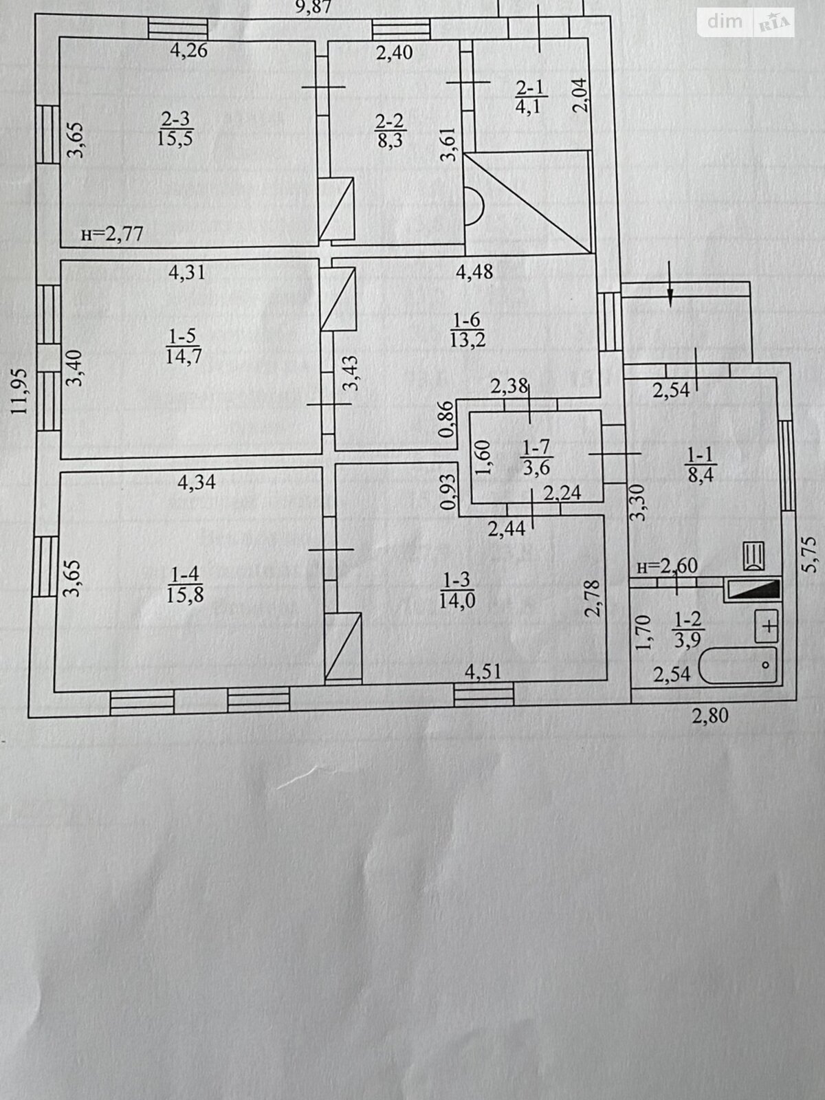 одноэтажный дом, 102 кв. м, кирпич. Продажа в Хмельнике район Хмельник фото 1