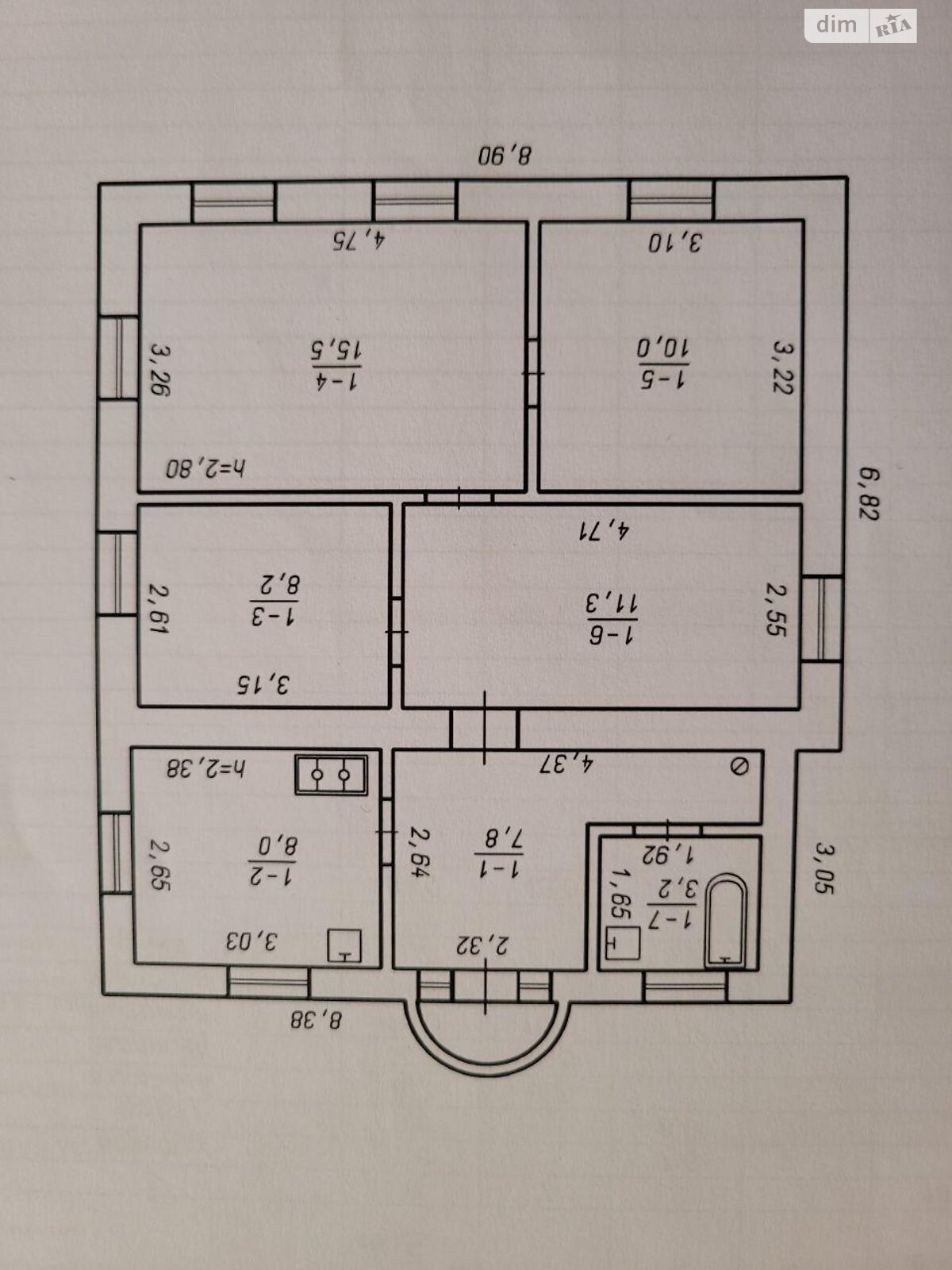 одноповерховий будинок, 65 кв. м, кирпич. Продаж в Хмельницькому, район Дубове фото 1