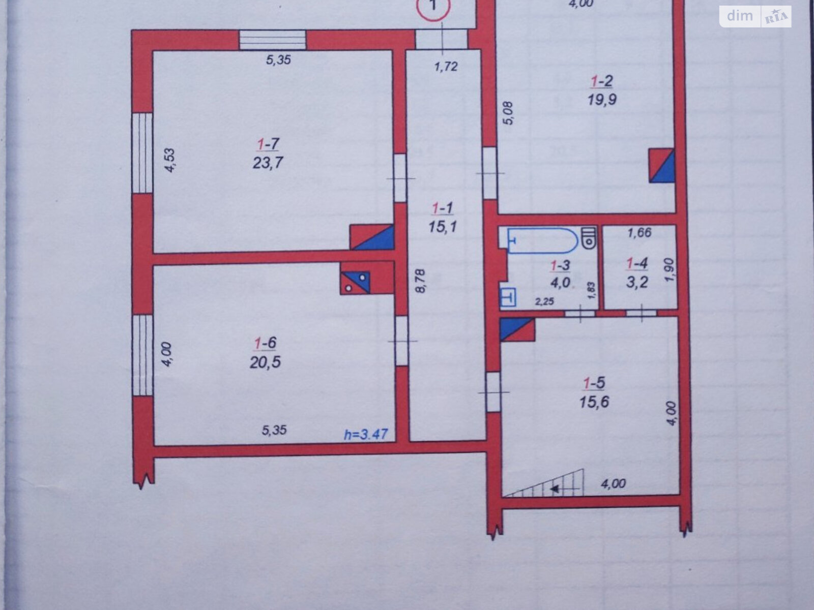 одноповерховий будинок, 102 кв. м, цегла. Продаж у Ходорові фото 1