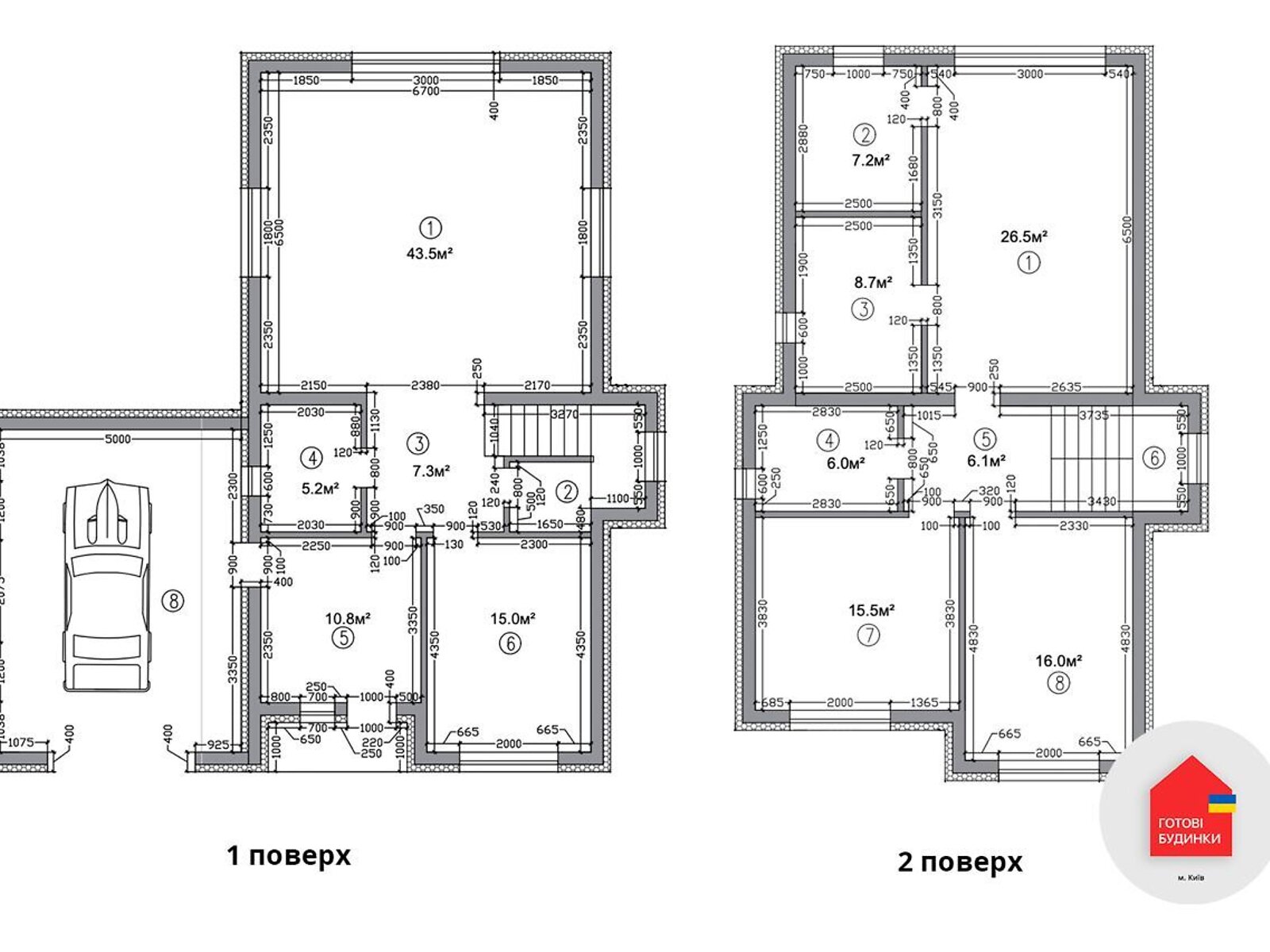 двухэтажный дом с балконом, 270 кв. м, кирпич. Продажа в Ходосовке фото 1