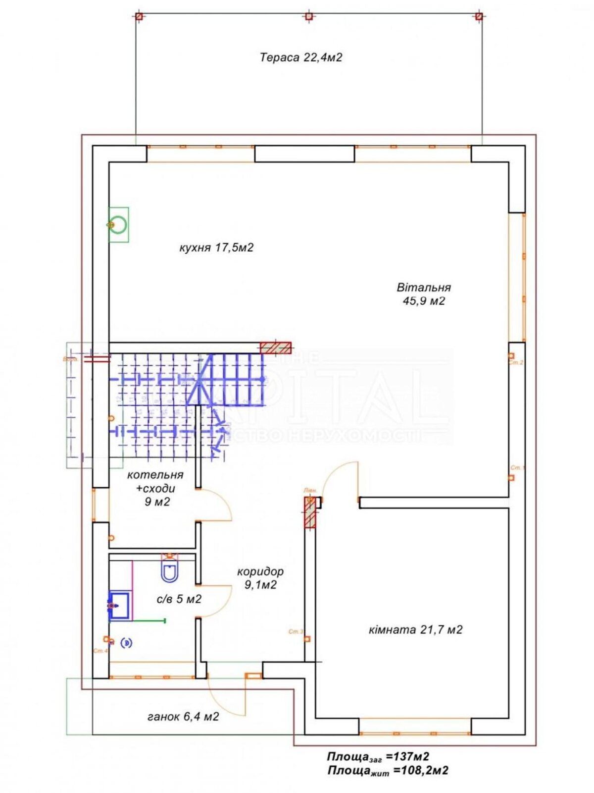 двоповерховий будинок, 278 кв. м, цегла. Продаж у Ходосівкі фото 1 двоповерховий будинок, 278 кв. м, цегла. Продаж у Ходосівкі фото 1