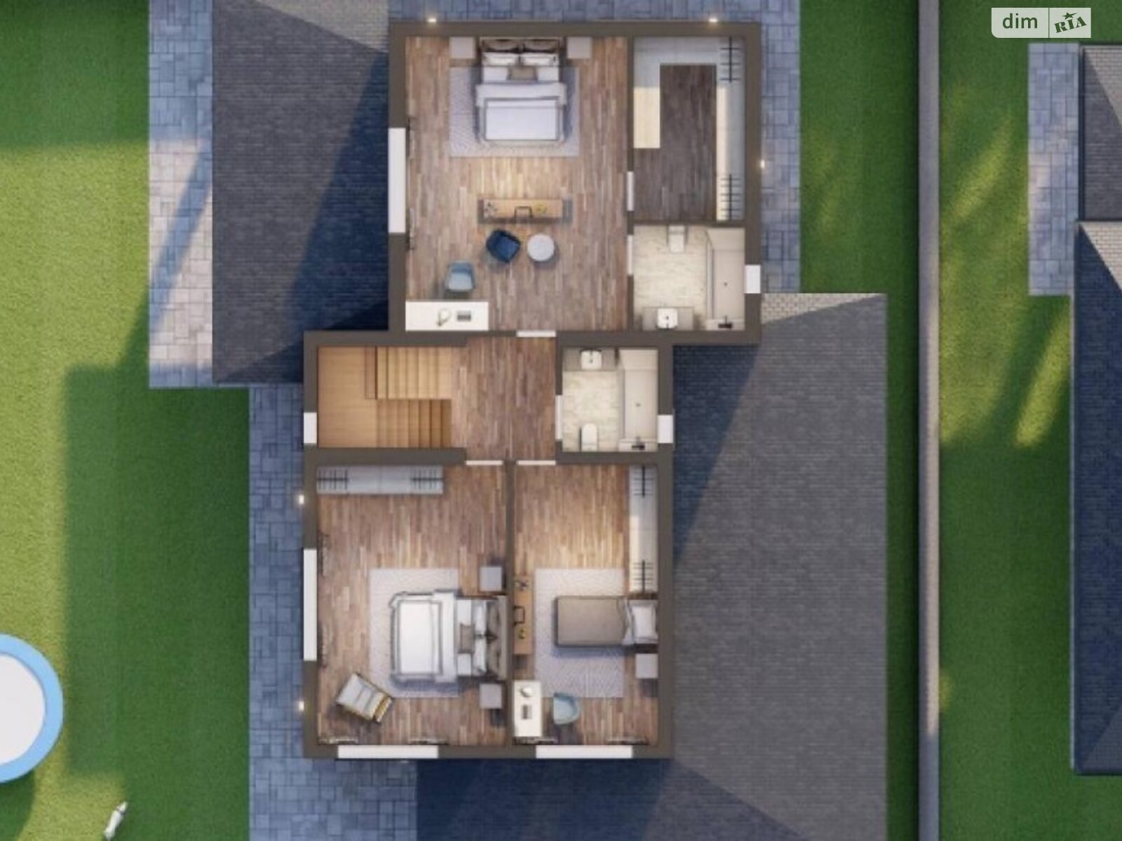 двухэтажный дом с балконом, 190 кв. м, кирпич. Продажа в Ходосовке фото 1