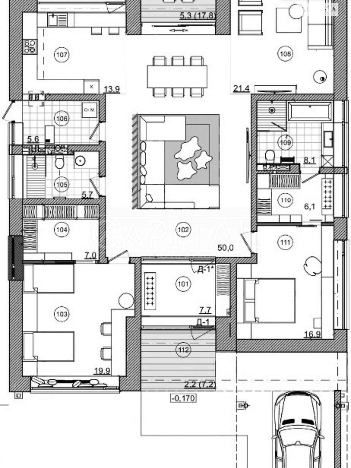 одноповерховий будинок, 179 кв. м, кирпич. Продаж у Хотянівці фото 1