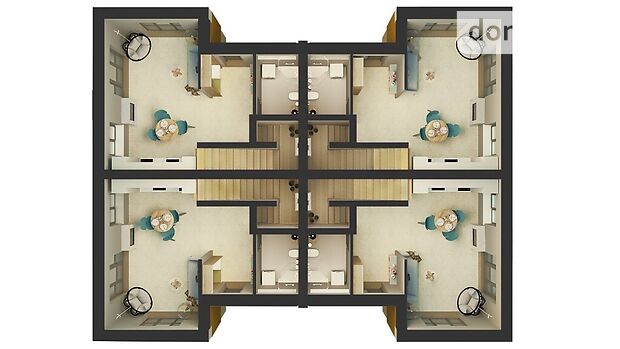 двухэтажный дом с террасой, 120 кв. м, керамический блок. Продажа в Ирпене район Ирпень фото 1