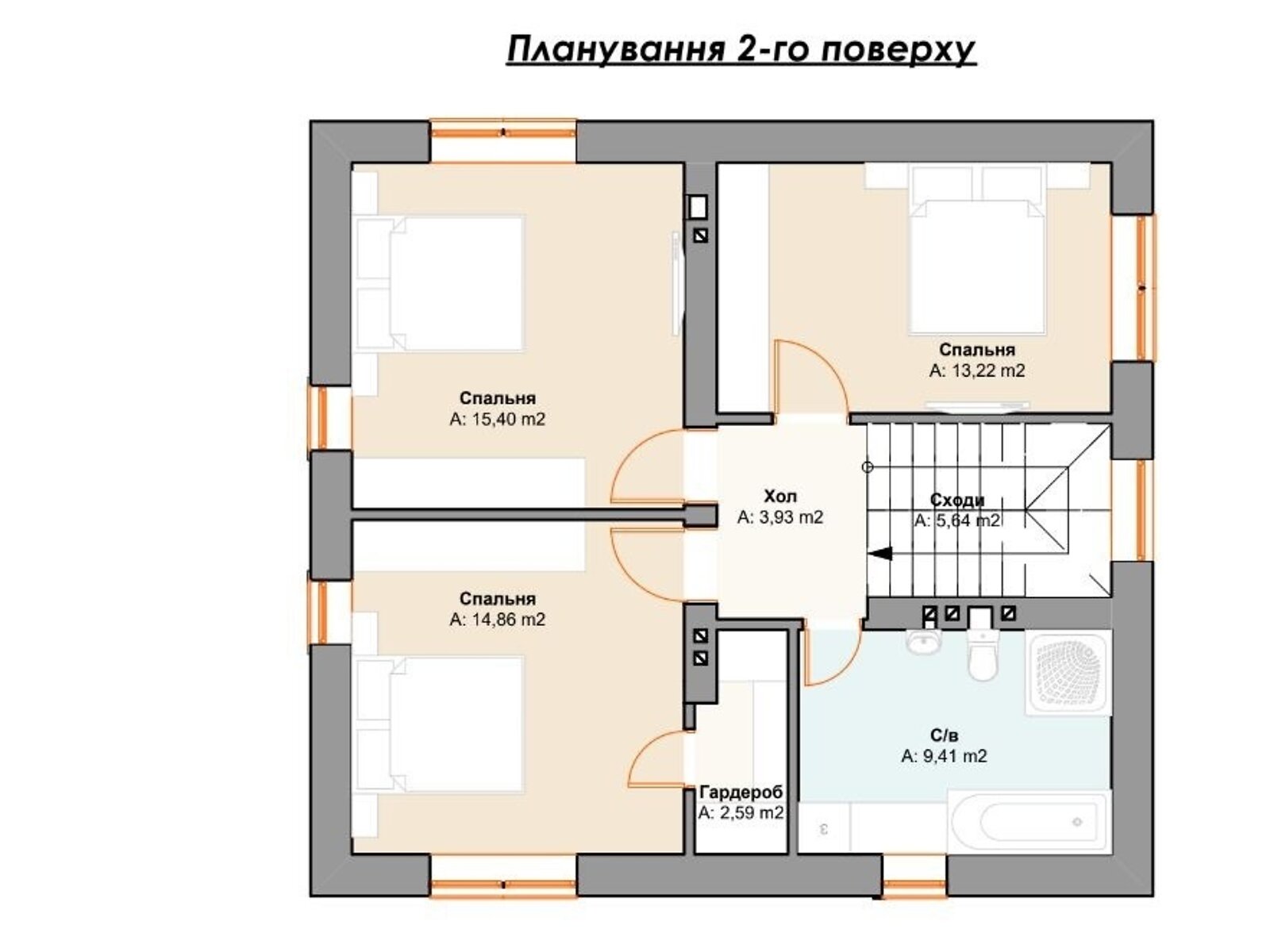 двухэтажный дом с мансардой, 130 кв. м, керамический блок. Продажа в Ирпене район Ирпень фото 1