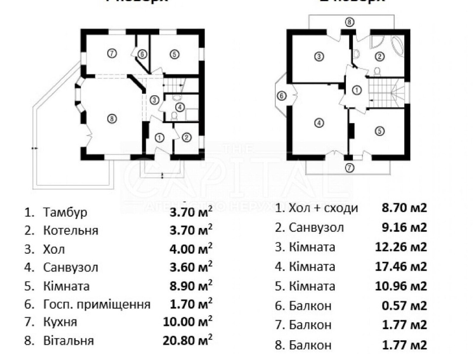 двухэтажный дом веранда, 208 кв. м, кирпич. Продажа в Иванкове фото 1