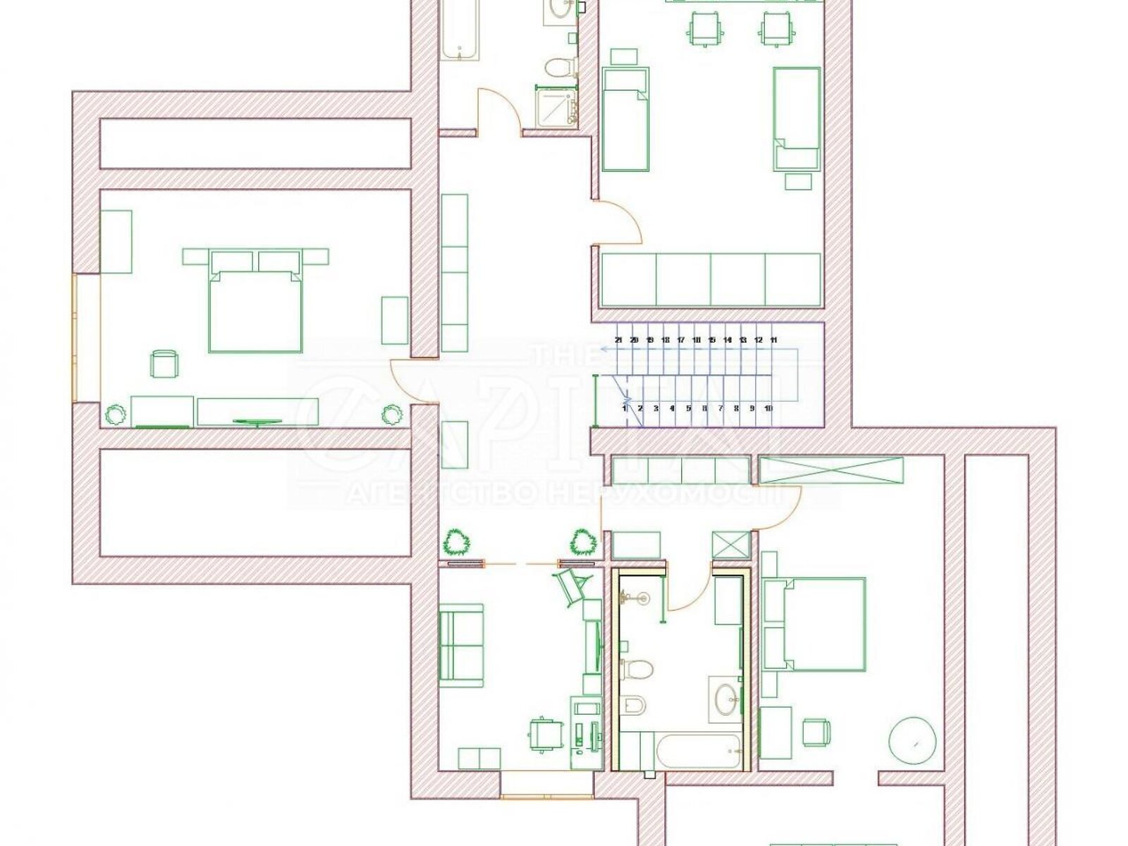 двухэтажный дом с гаражом, 378 кв. м, кирпич. Продажа в Иванковичах фото 1