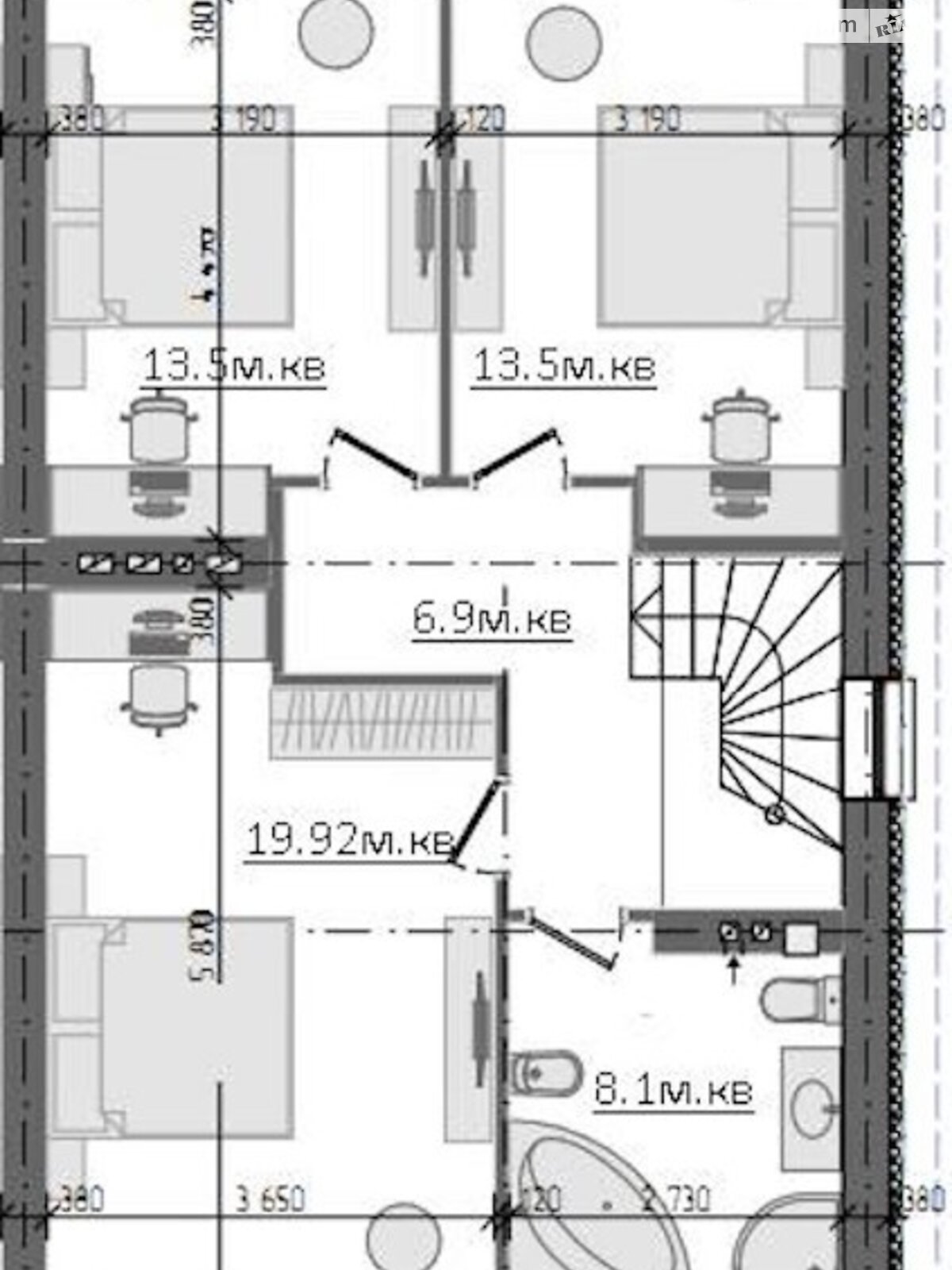 двухэтажный дом с балконом, 131 кв. м, кирпич. Продажа в Ивано-Франковске район Каскад фото 1