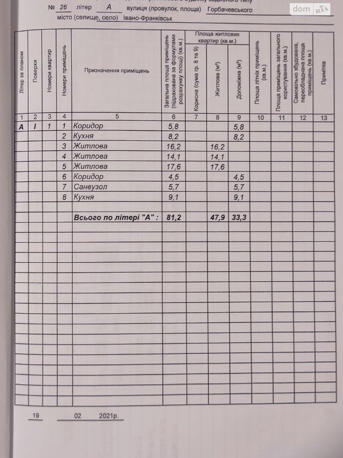 одноэтажный дом с гаражом, 107 кв. м, кирпич. Продажа в Ивано-Франковске район Пасечная фото 1