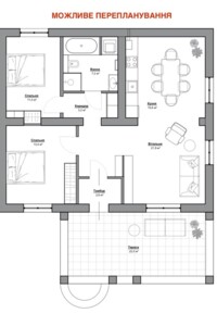одноэтажный дом беседка, 74.7 кв. м, кирпич. Продажа в Житомире район Вокзал фото 2