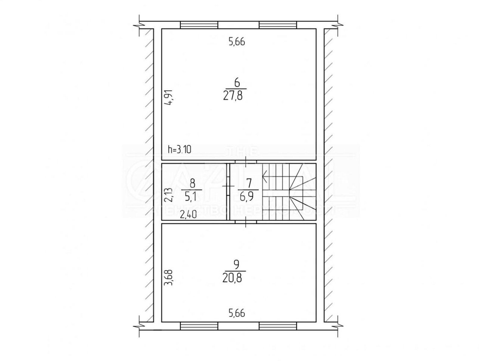 двухэтажный дом, 126 кв. м, кирпич. Продажа в Жулянах фото 1