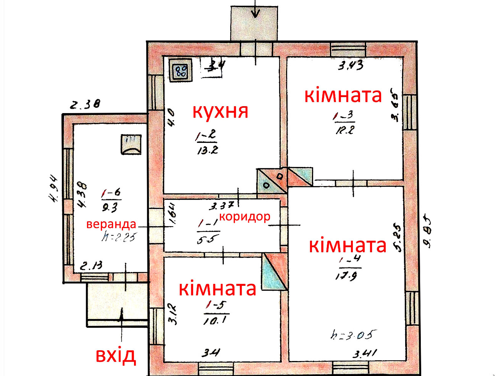 одноэтажный дом веранда, 68 кв. м, кирпич. Продажа в Калиновке фото 1