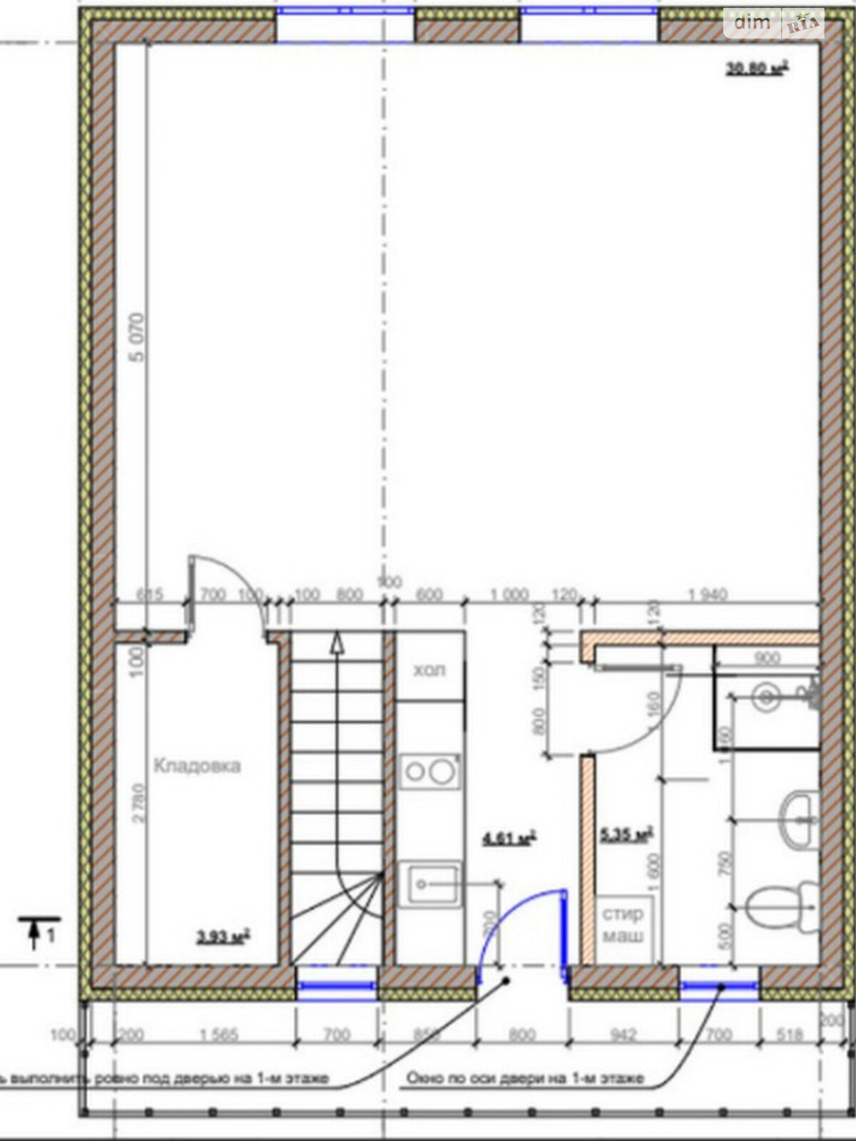 двоповерховий будинок з балконом, 98 кв. м, газобетон. Продаж у Калинівці фото 1