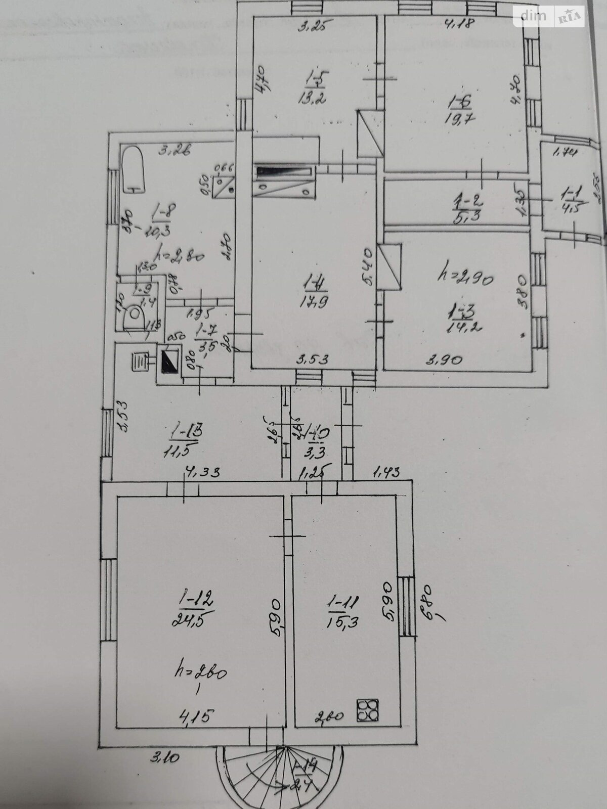 двухэтажный дом с гаражом, 195 кв. м, кирпич. Продажа в Каменке район Каменка фото 1