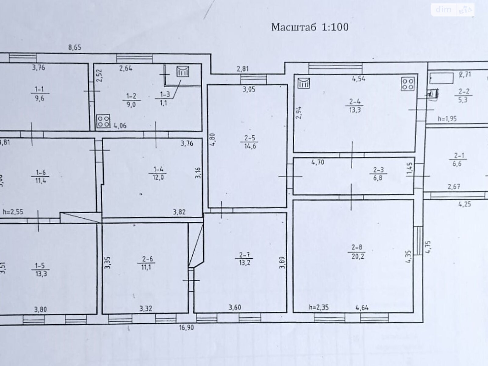 одноэтажный дом с гаражом, 153 кв. м, кирпич. Продажа в Катеринополе фото 1