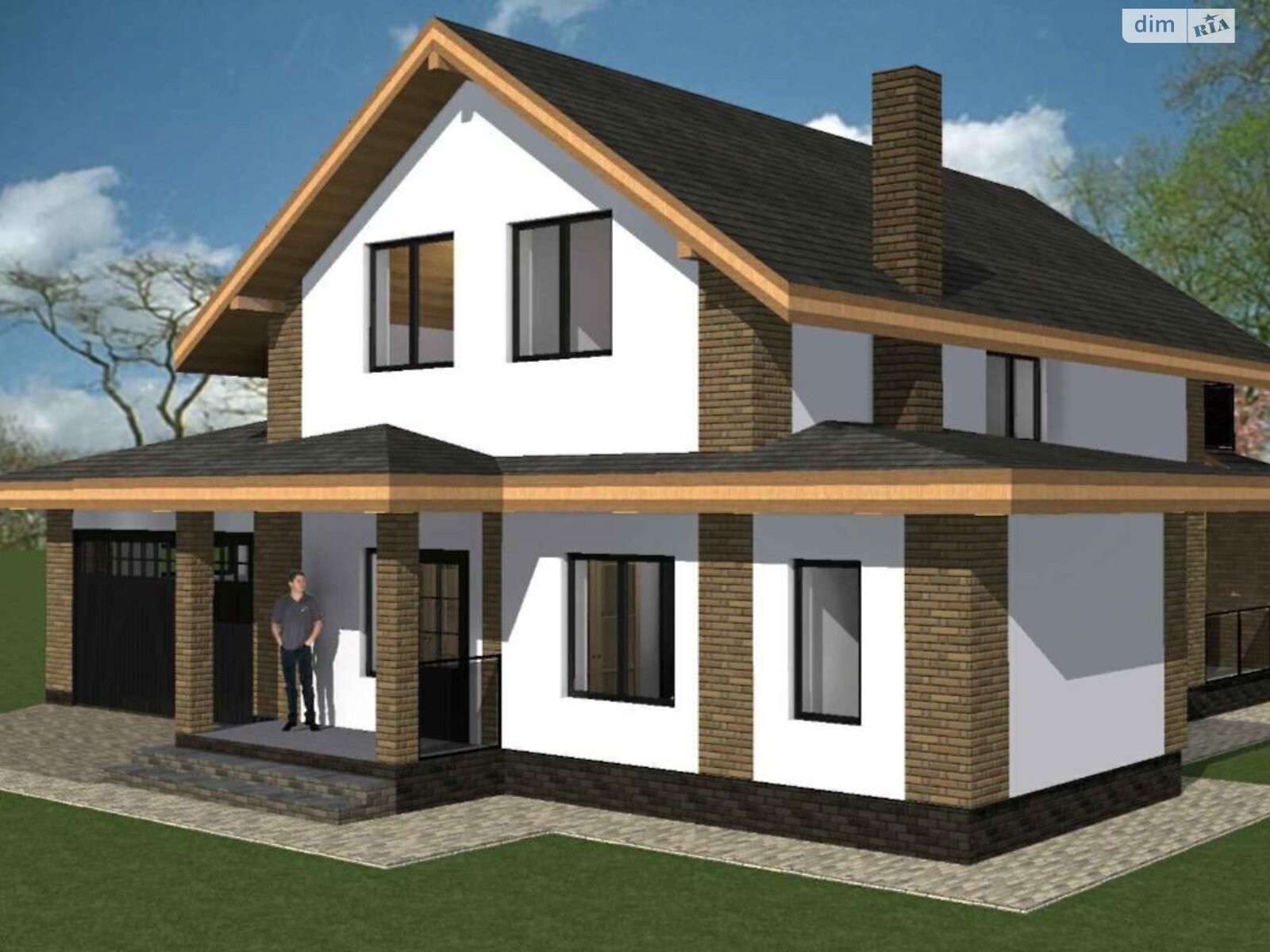 двухэтажный дом, 167 кв. м, газобетон. Продажа в Киеве район Бортничи фото 1