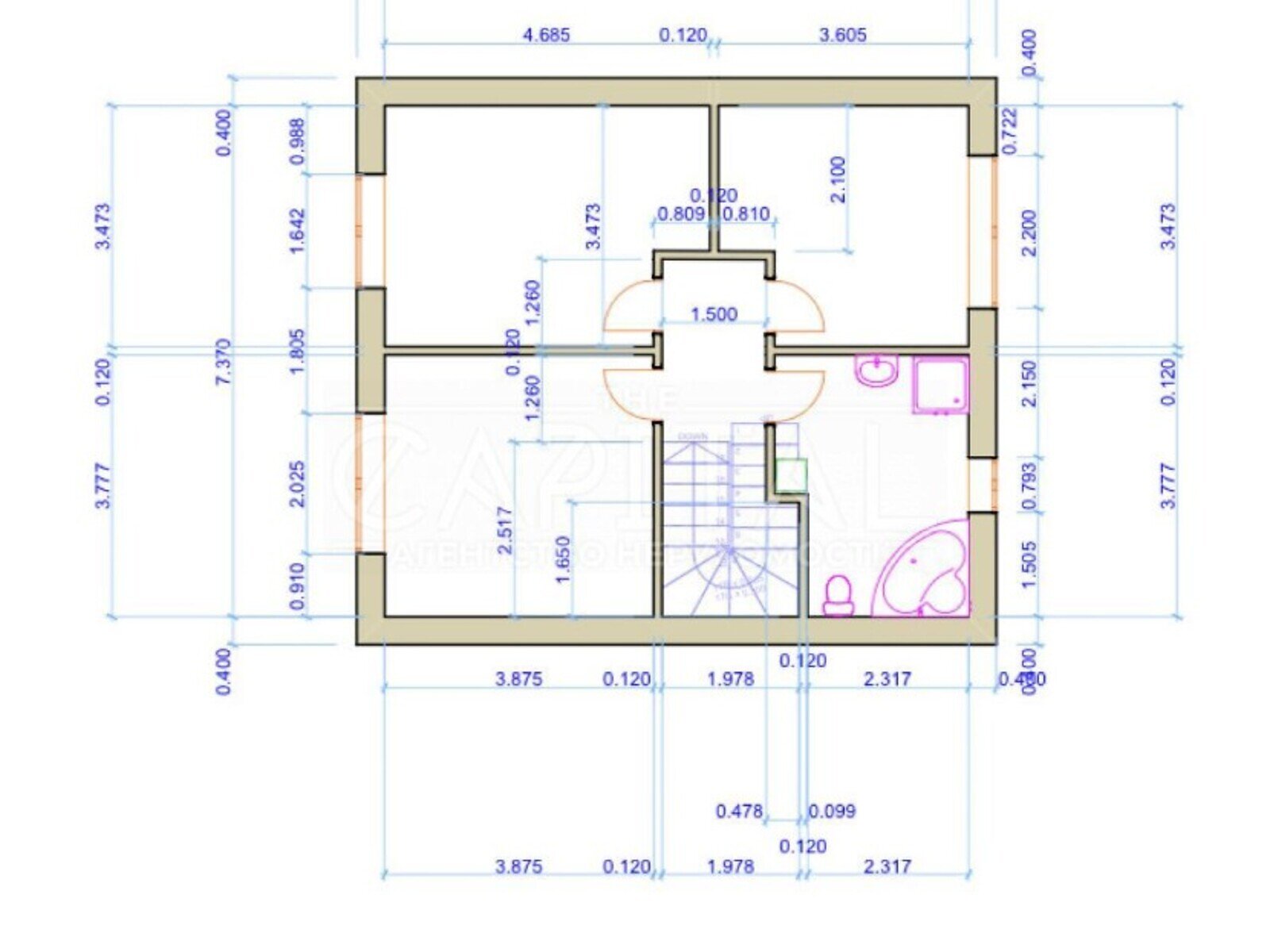 одноповерховий будинок з балконом, 120 кв. м, цегла. Продаж в Києві, район Дарницький фото 1