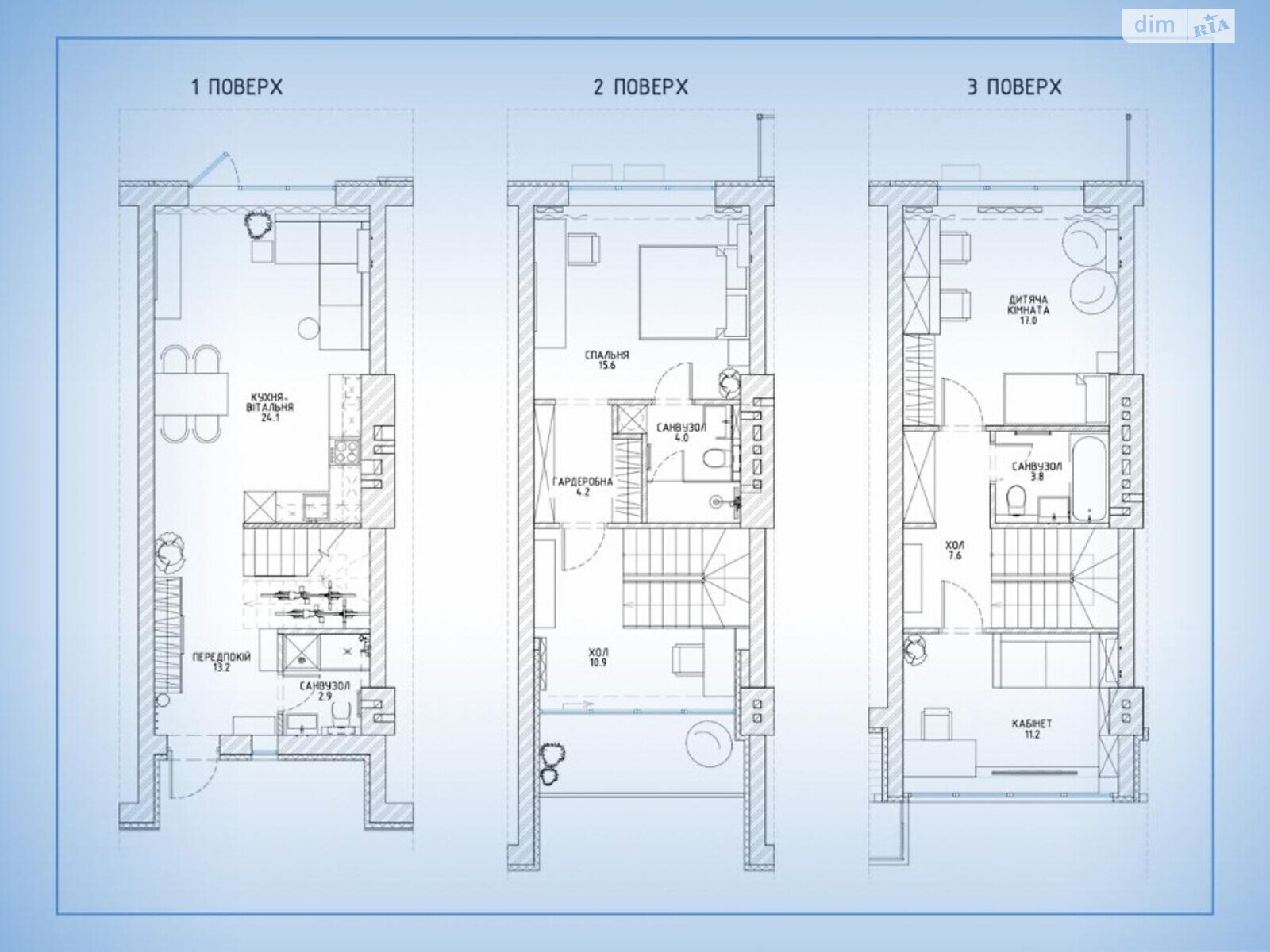 триповерховий будинок з балконом, 118 кв. м, газобетон. Продаж в Києві, район Дніпровський фото 1